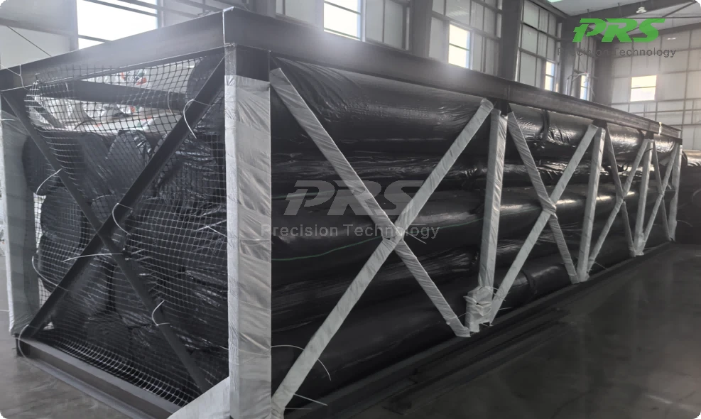 Geomembrane - Placed in Steel Frame Geomembrane - Placed in Steel Frame